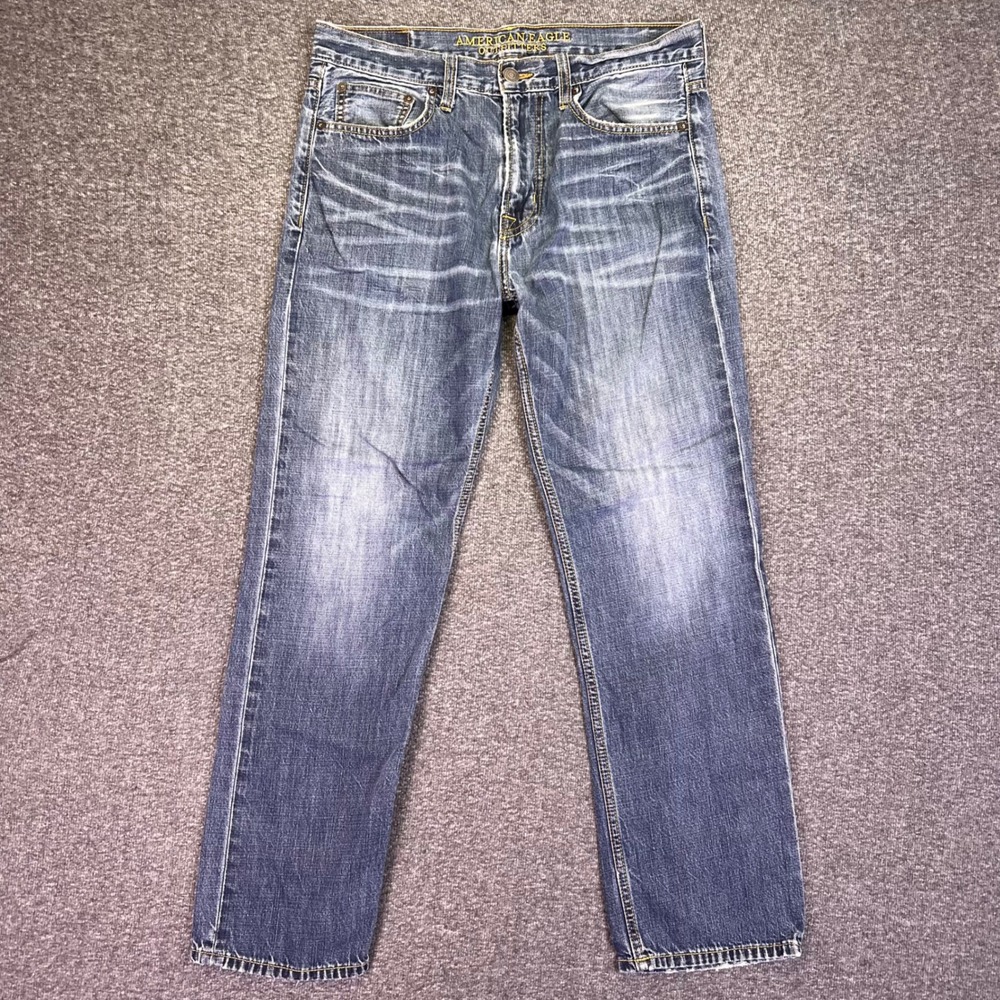 American Eagle Relaxed Straight Jeans Mens 34x29 Casual Lightweight Denim Y2K